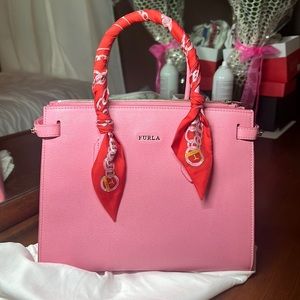 Furla Pink Tote Bag Barbie Pink